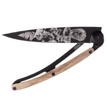 Cuțit Deejo Tattoo Black olive wood Mushroom