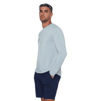 Tricou cu mânecă lungă Mammut MOUTAIN LONGSLEEVE T-SHIRT MEN BLUEMLISALPHORN nebla