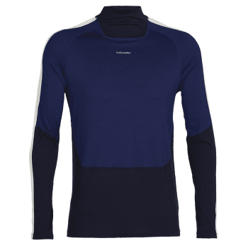 Tricou cu mânecă lungă Icebreaker Sonebula LS High Neck 200 Men MID NVY/ROYAL NVY/SNOW/CB