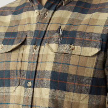 Cămașă cu mânecă lungă Fjällräven Singi Heavy Flannel Shirt Men Dark Navy-Buckwheat Brown
