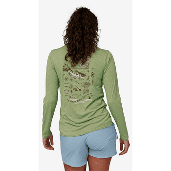 Tricou cu mânecă lungă Patagonia Cap Cool Daily Graphic Shirt Waters Long Sleeve Women Fitz Roy Trout: Feather Grey