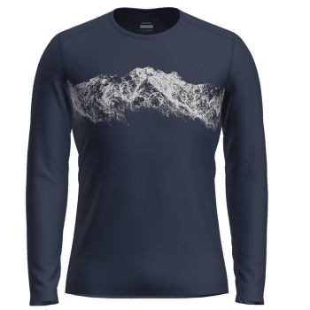 Tricou cu mânecă lungă Icebreaker Merino 200 Oasis LS Crewe Men Midnight Navy