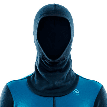 Hanorac Aclima WarmWool Hood Sweater W/Zip Women Navy Blazer / Blue Sapphire / Azure Blue