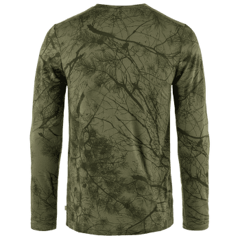Tricou cu mânecă lungă Fjällräven Värmland Wool LS Men Green Camo