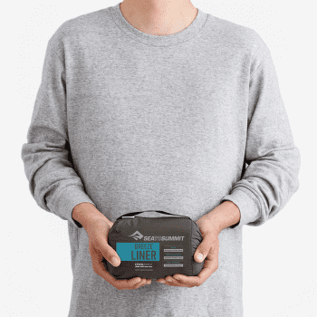 Inserție pentru sac de dormit Sea to Summit Breeze Sleeping Bag Liner - Rectangular w/ Pillow Sleeve Blue Atoll