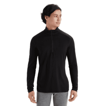 Tricou cu mânecă lungă Icebreaker Merino 200 Oasis LS Half Zip Men Black