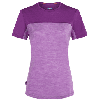 Tricou cu mânecă scurtă Icebreaker Merino 125 Cool-Lite Sphere III SS Tee Colour Block Women PASSION HTHR/PASSION/CB