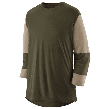 Tricou cu mânecă scurtă Patagonia Merino 3/4 Sleeve Bike Jersey Men Pine Needle Green