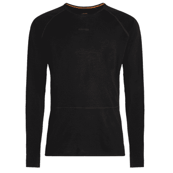 Tricou cu mânecă lungă Icebreaker Merino 200 ZoneKnit™ LS Crewe Men BLACK