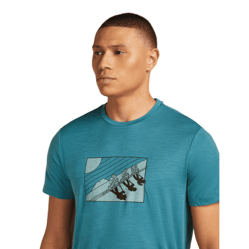 Tricou cu mânecă scurtă Icebreaker Merino 150 Tech Lite SS Tee In The Wild Men TOPAZ
