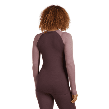 Tricou cu mânecă lungă Icebreaker Merino 260 ZoneKnit™ LS Crewe Women JAVA/SUMMIT/CB