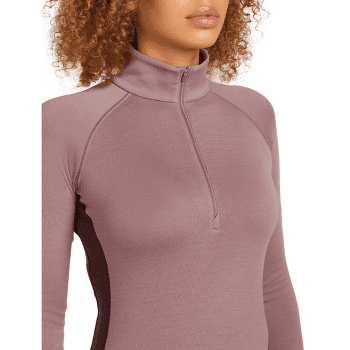Tricou cu mânecă lungă Icebreaker Merino 260 ZoneKnit™ LS Half Zip Women DAWN/ZINCBLUE/CB