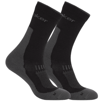 Șosete Icebreaker Merino Hike+ Light Crew Men - 2 pack BLACK/OBSIDIAN
