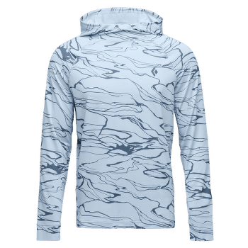 Tricou cu mâneci lungi Black Diamond LS Alpenglow Hoody Men Relief-Fog Blue-Midnight Blue
