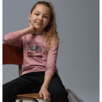 Tricou cu mânecă lungă Columbia Hazeldel Hill™ Long Sleeve Graphic Tee Girls Lavender Pearl, Barely Printed 551