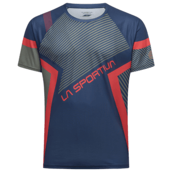 Tricou cu mânecă scurtă La Sportiva FLOW T-SHIRT Men Mountain Red/Cypress