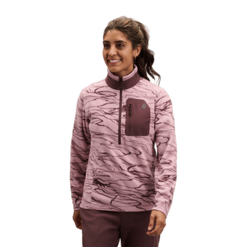 Pulover Black Diamond Rift HZ Fleece Jacket Women Relief-Meadow Rose-Fig