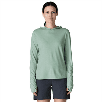 Tricou cu mânecă lungă Patagonia Cap Cool Sun Hoody Women Thermal Blue - Thin Ice X-Dye