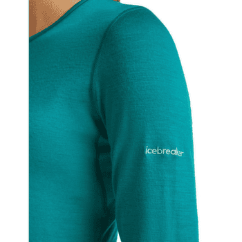 Tricou cu mânecă lungă Icebreaker Merino 200 Oasis LS Crewe Sunrise Summit Women TIDAL TEAL