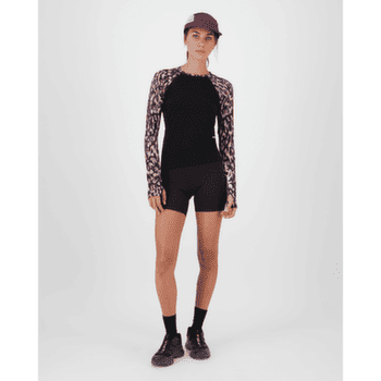 Tricou cu mânecă lungă Mons Royale Bella Merino Long Sleeve Women Rock Leopard/Black