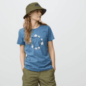 Tricou cu mânecă scurtă Fjällräven FJÄLLBLOMSTER FOX T-SHIRT WOMEN Dawn Blue