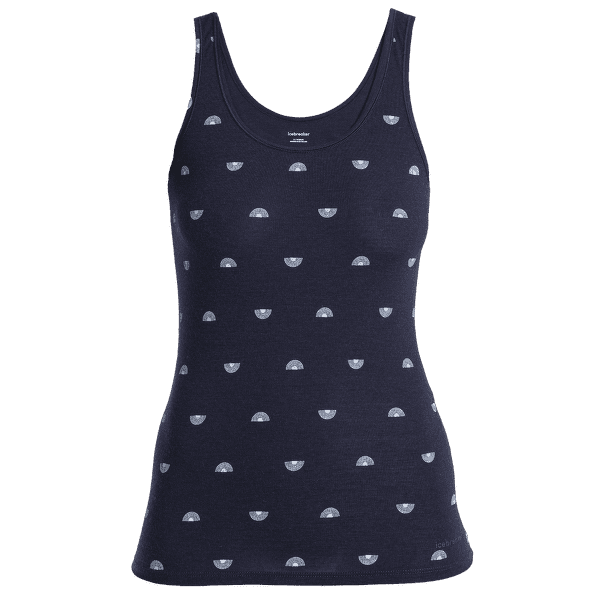Maiou Icebreaker Merino Siren Tank Shine AOP Women MIDNIGHT NAVY/AOP