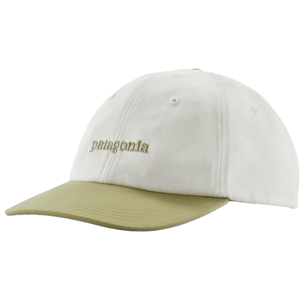 Capac Patagonia Fitz Roy Icon Trad Cap Text Logo: Birch White w/Gumtree Green