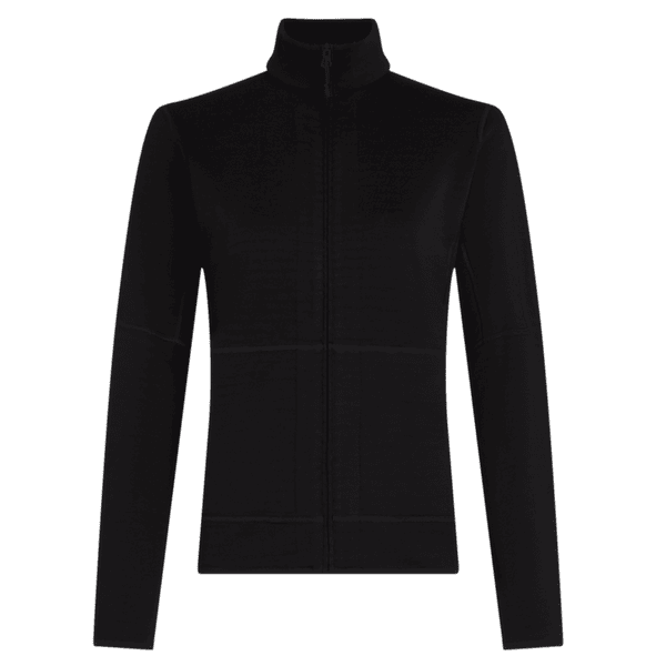Hanorac Icebreaker Merino 400 Realfleece™ Descender LS Zip Women BLACK