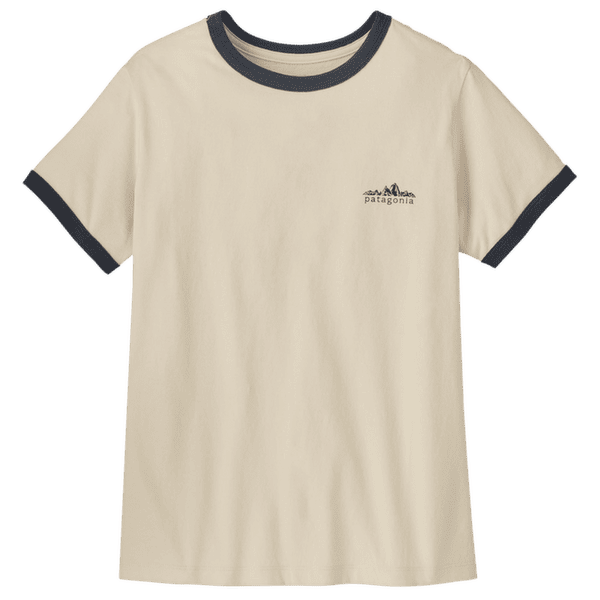 Tricou cu mânecă scurtă Patagonia FITZ ROY FOOTHILLS RINGER TEE Women Undyed Natural