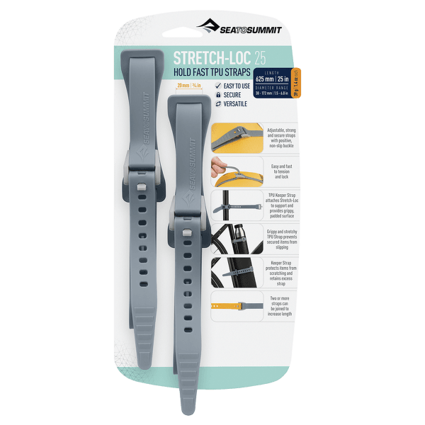 Curea Sea to Summit Stretch-Loc 25 - 20mm x 625mm 2 Pack Dusk (DSK)