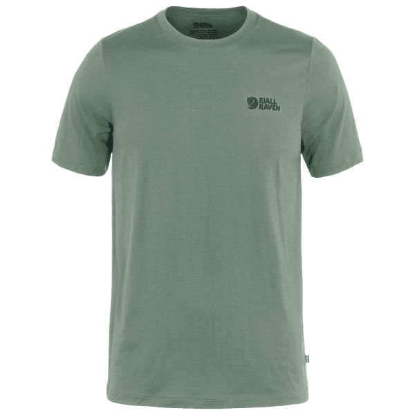 Tricou cu mânecă scurtă Fjällräven Abisko Wool Logo SS Men Patina Green