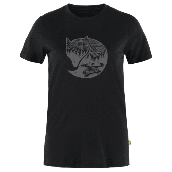 Tricou cu mânecă scurtă Fjällräven Abisko Wool Fox SS Women Black-Iron Grey