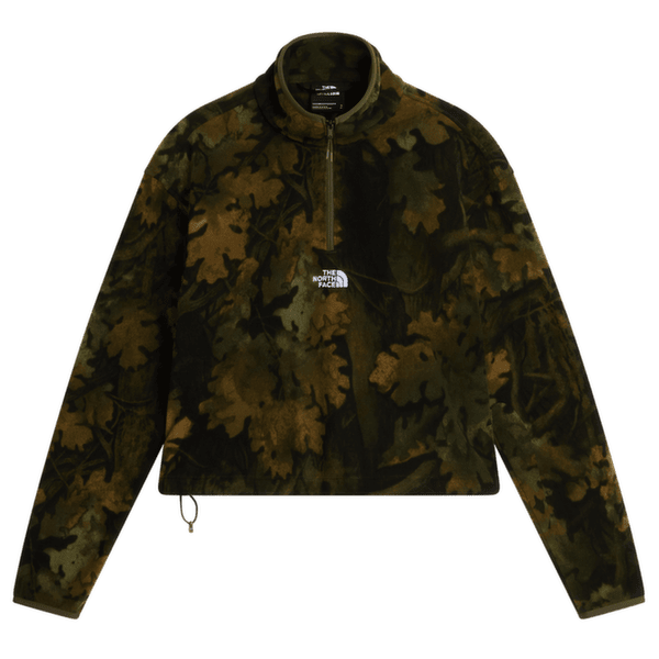 Jachetă The North Face NOVELTY LOGO GLACIER 1/4 ZIP - PRINT WOMEN T2Z WOODLAND GREEN YOSEMITE OAK PRINT
