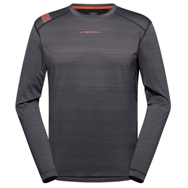 Tricou cu mânecă lungă La Sportiva TOUR LONG SLEEVE Men Carbon/Cherry Tomato