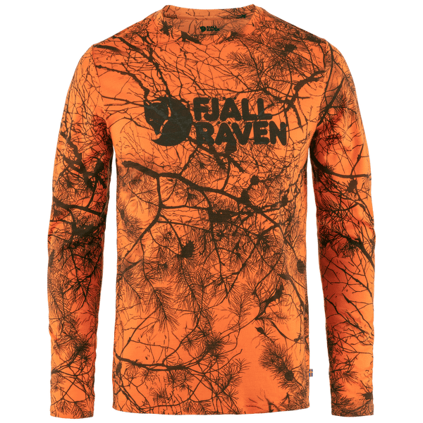 Tricou cu mânecă lungă Fjällräven Värmland Wool LS Men Orange Multi Camo
