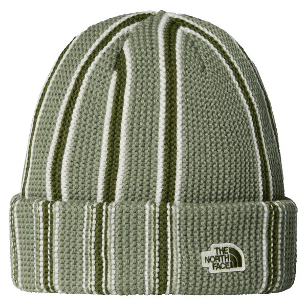 Căciuli The North Face URBAN EXPLORE BEANIE FDI BARK MIST/WOODLAND GREEN/WHITE DUNE