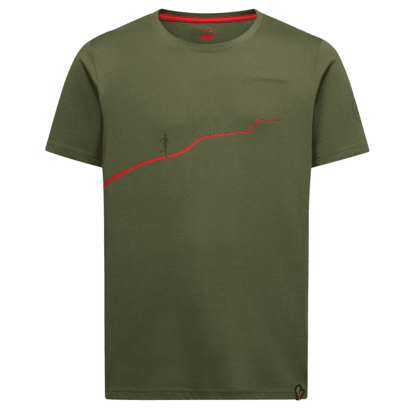 Tricou cu mânecă scurtă La Sportiva TRAIL T-SHIRT Men Cypress/Mountain Red