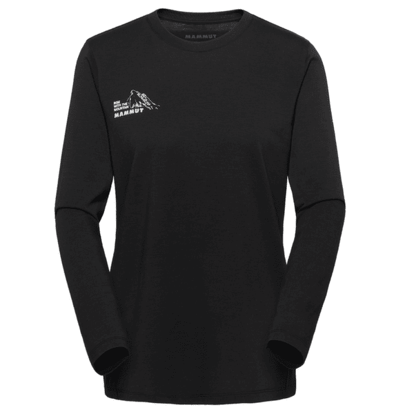 Tricou cu mânecă lungă Mammut Mountain Longsleeve T-Shirt Women Bluemlisalphorn black 0001