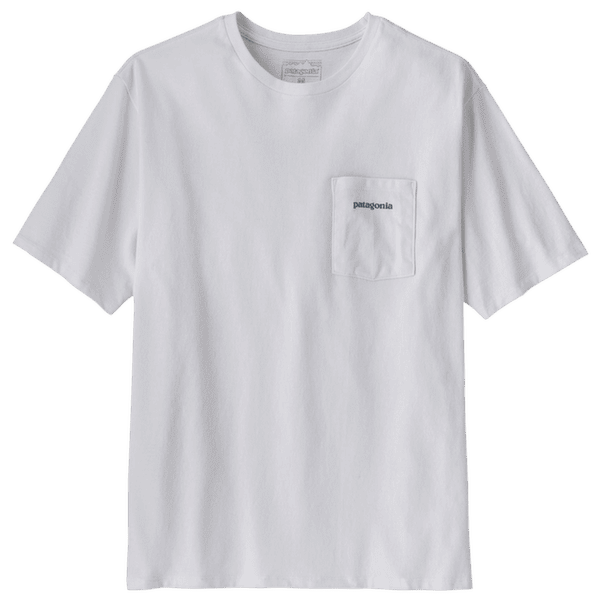 Tricou cu mânecă scurtă Patagonia Boardshort Logo Pocket Responsibili Tee Men Fiber White