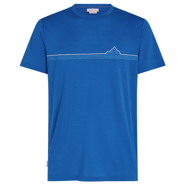 Tricou cu mânecă scurtă Icebreaker Merino 150 Tech Lite SS Tee Range Stripes Men LAZURITE