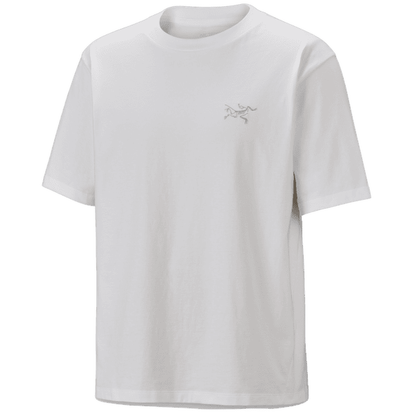 Tricou cu mânecă scurtă Arcteryx Kragg Cotton Emblem Crew SS Men White Light