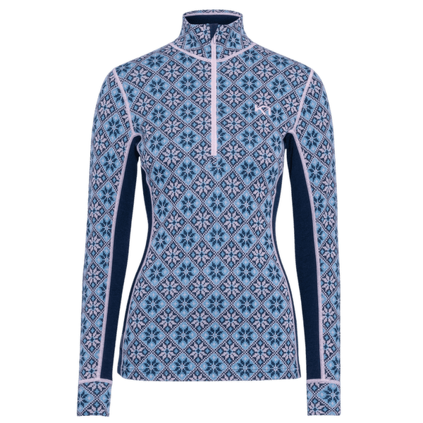 Tricou cu mânecă lungă Kari Traa Rose H/Z (622691) ROCEA/DARK NAVY BLUE