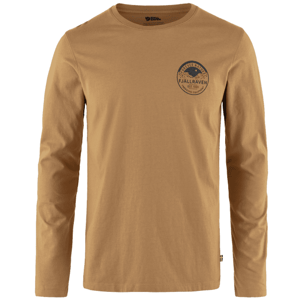 Tricou cu mânecă lungă Fjällräven Forever Nature Badge LS T-Shirt Men Buckwheat Brown