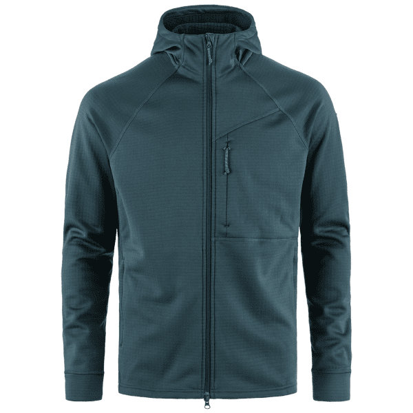 Hanorac Fjällräven Abisko Grid Fleece Hoodie Men Mountain Blue