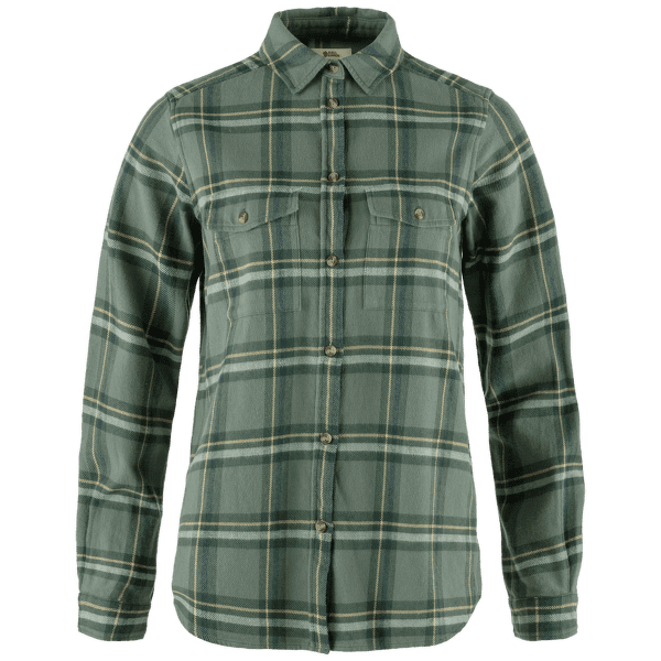 Cămașă cu mânecă lungă Fjällräven Övik Heavy Flannel Shirt Women Patina Green-Deep Patina
