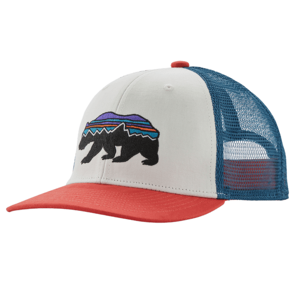 Capac Patagonia Trucker Hat Kid Fitz Roy Bear: Birch White