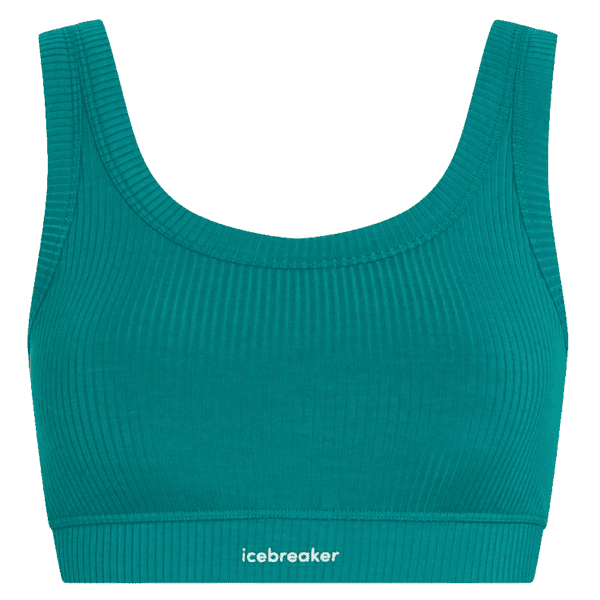 Sutien Icebreaker Merino Blend Rib Lotus Bra Women TIDAL TEAL
