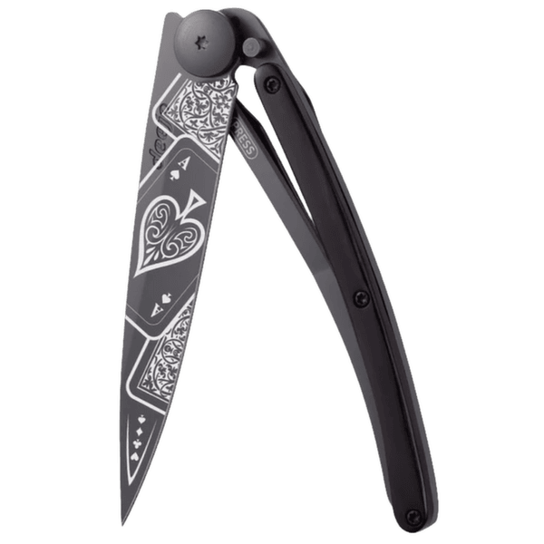 Cuțit Deejo Tattoo Black ebony wood Good Luck