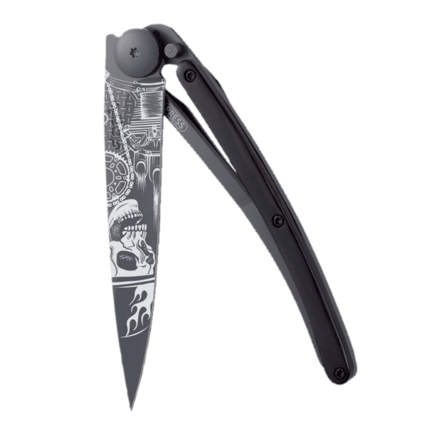 Cuțit Deejo Tattoo Black Ride or Die – Ebony wood