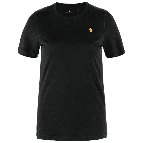 Tricou cu mânecă scurtă Fjällräven Bergtagen Thinwool SS Women Black